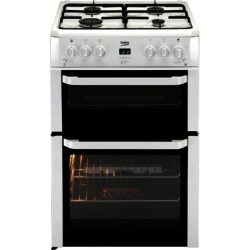Beko BDVG694WP 60cm Double Oven Gas Cooker in White